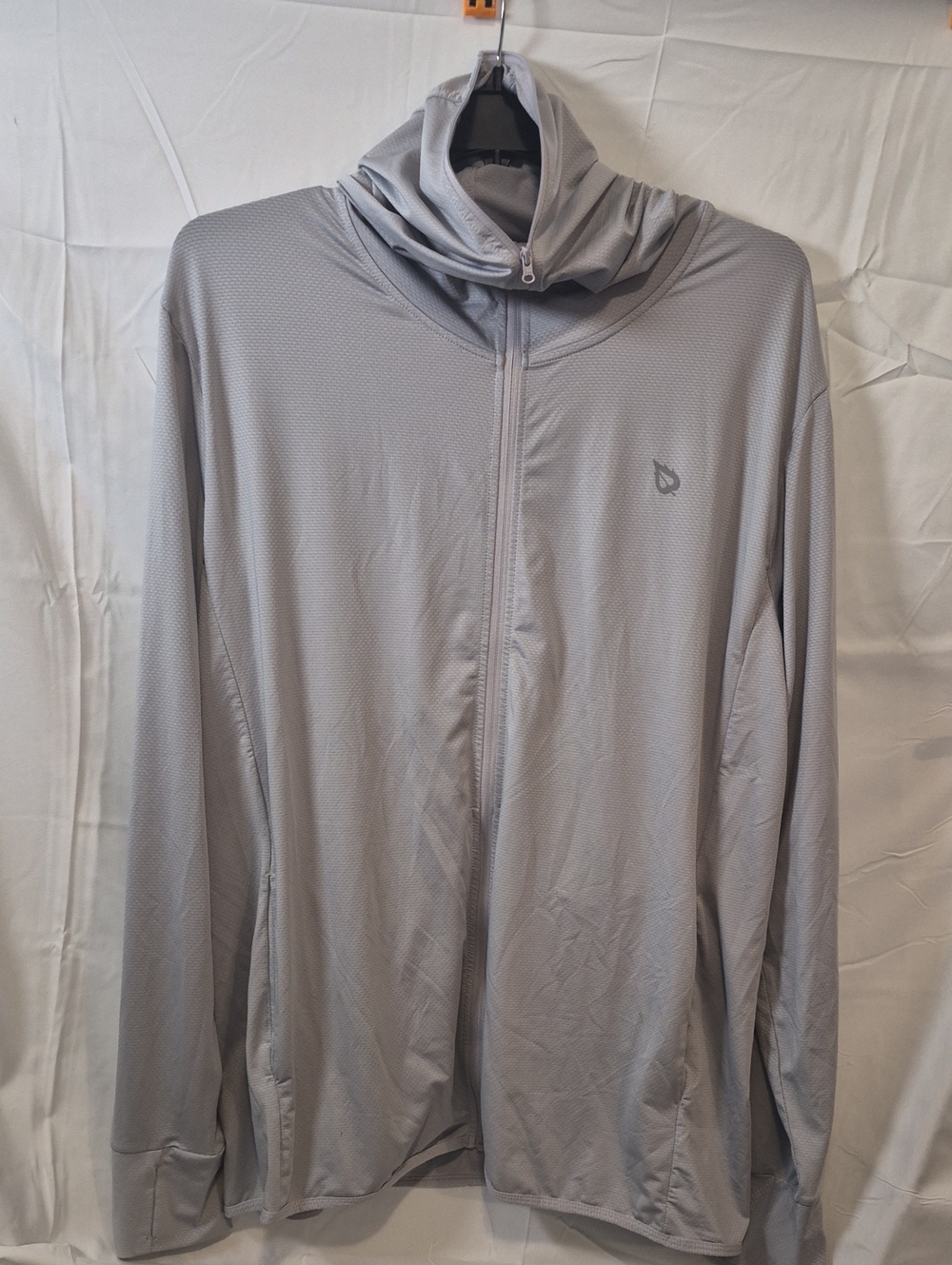 Baleaf Light Gray Lightweight Hooded Zip-Up Jacket
